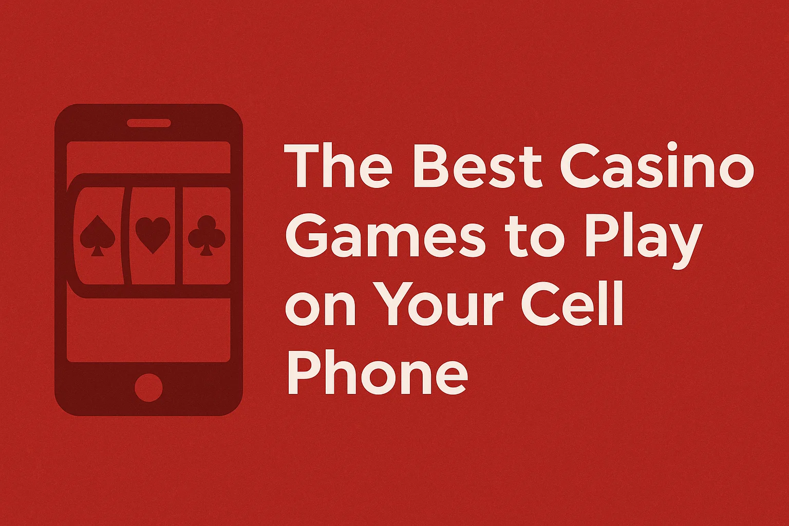 The Best Casino Games to Play on Your Cell Phone