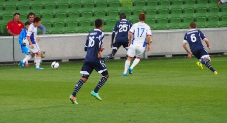 Mass defence as Rahsid Mahazi, Jason Geria and Leigh Broxham jockey