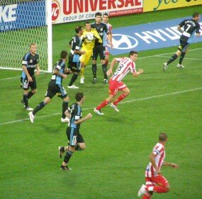 Necevski saves and prepares to counter-attack